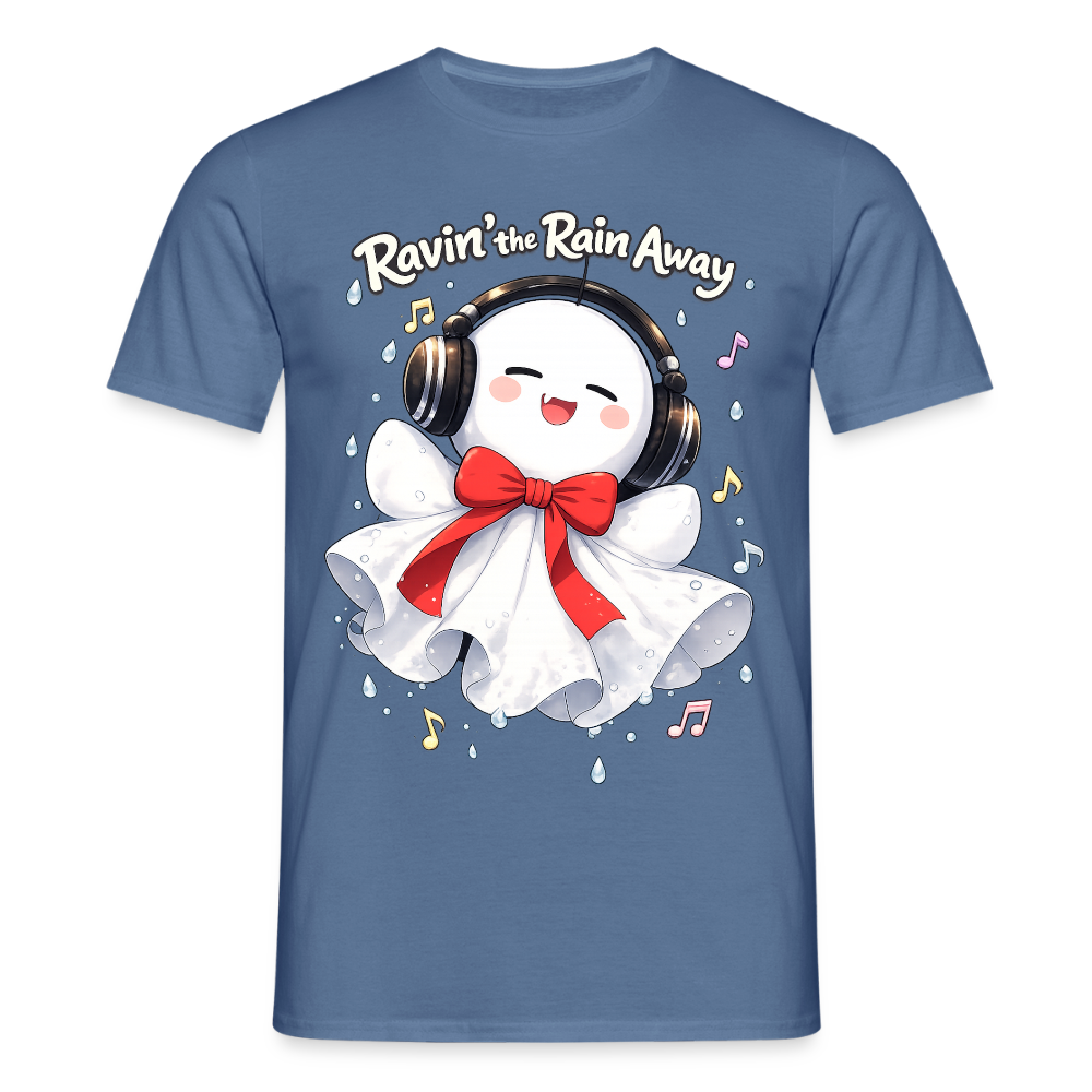 T-Shirt "Ravin' the Rain Away" - dove blue 