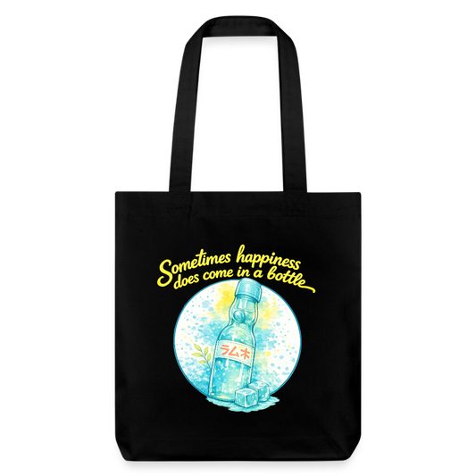 Tragetasche "Sometimes happiness..." - black