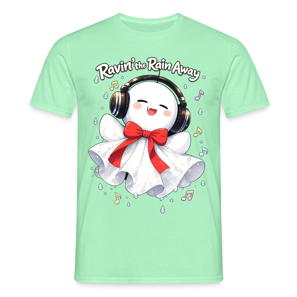 T-Shirt "Ravin' the Rain Away" - mint green