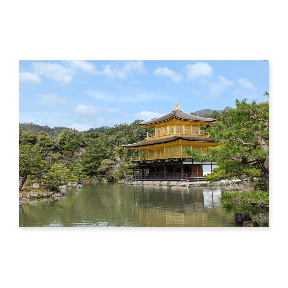 Poster (90x60 cm) "Goldener Pavillon"  36" x 24" - white