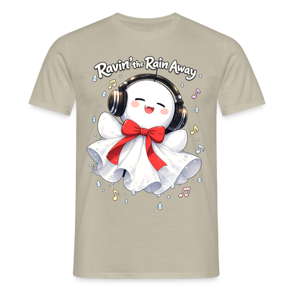 T-Shirt "Ravin' the Rain Away" - sand beige