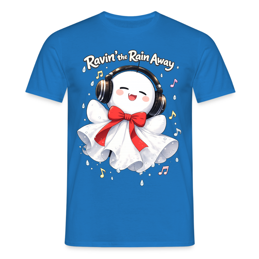 T-Shirt "Ravin' the Rain Away" - royal blue
