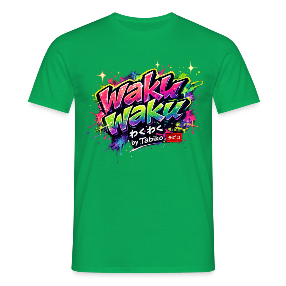 T-Shirt "Waku Waku" Neon Japan Street Style - kelly green