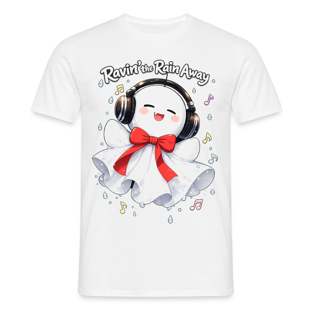 T-Shirt "Ravin' the Rain Away" - white