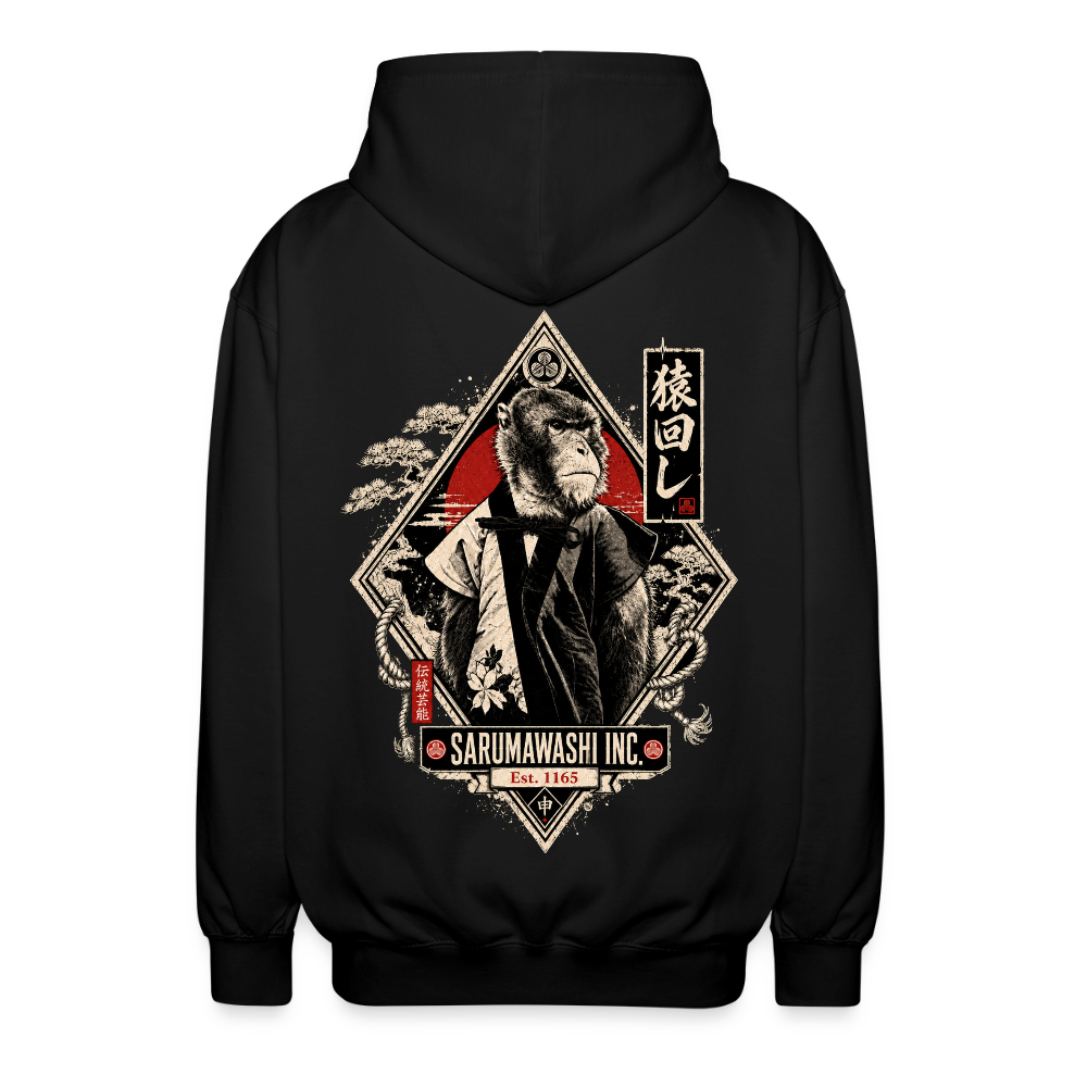 Unisex Zipper "Sarumawashi" - black