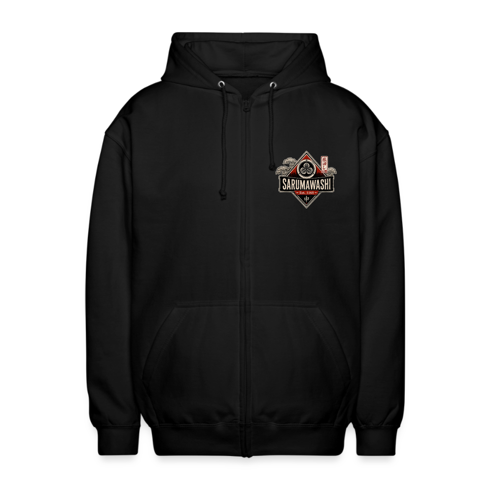 Unisex Zipper "Sarumawashi" - black