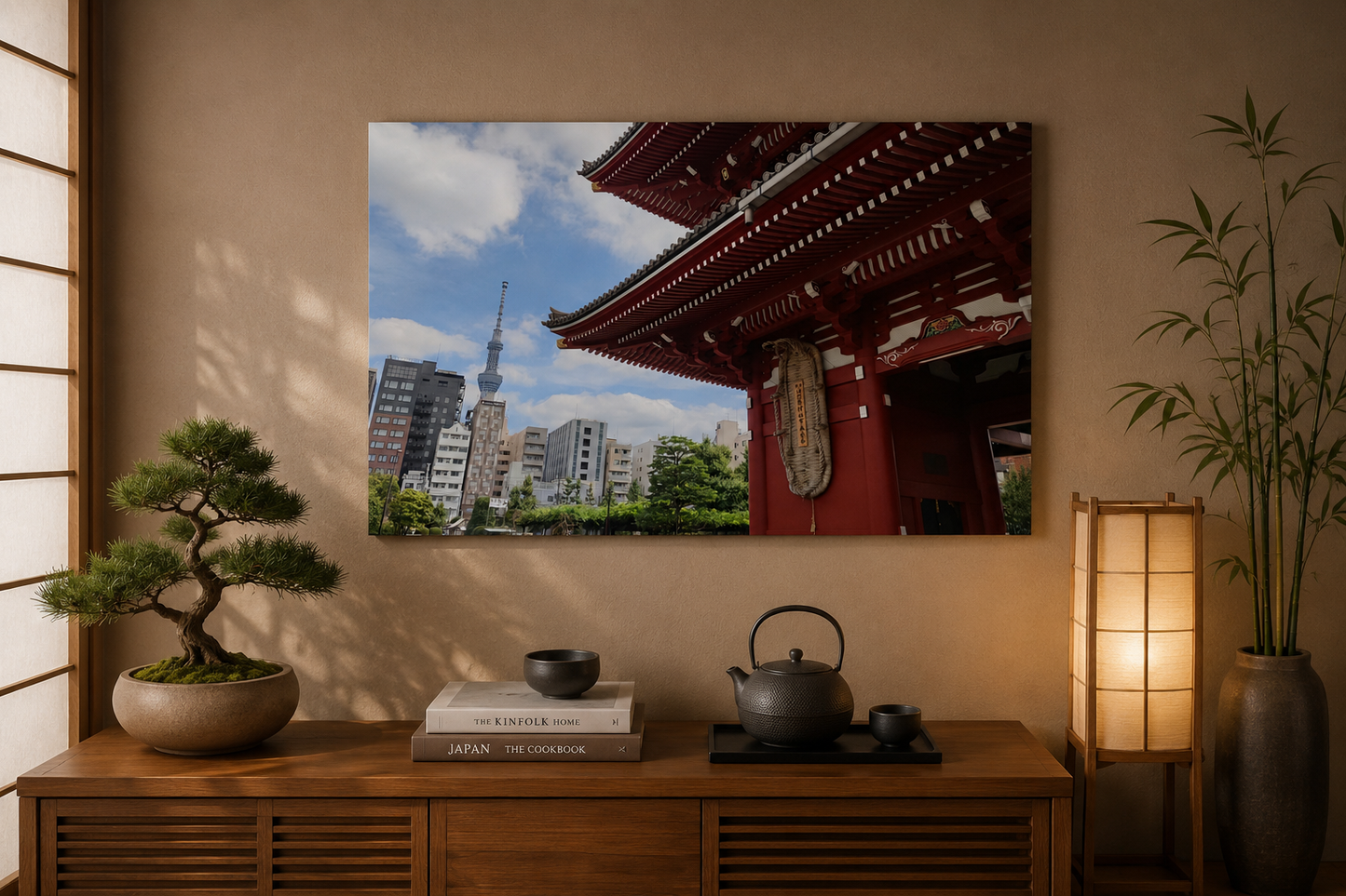 ポスター「浅草寺と東京スカイツリー」– 60×40cm／24×16インチ