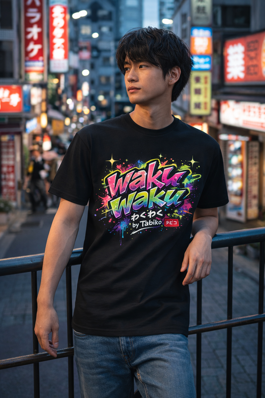 T-Shirt "Waku Waku" Neon Japan Street Style
